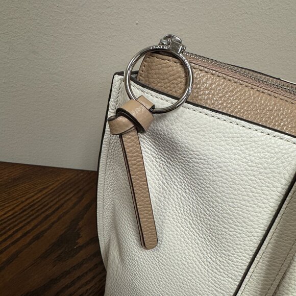 Coach May Tote Bag NEW Cream and Beige with Silver hardware - Picture 5 of 15